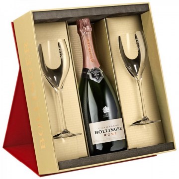 Bollinger Rose Gift Set with 2 Glasses